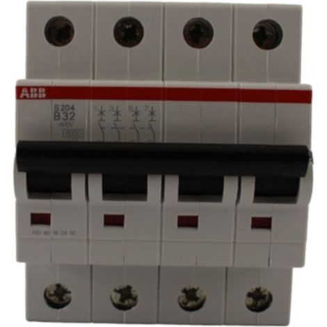 Interruttore magnetotermico 4poli 4moduli 32A CURVA B 6kA  ABB (1/2)