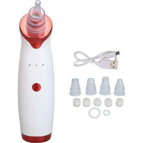 Aspirateur professionnel élimination points noirs rechargeable 3 puissances succion nettoyeur pores visage électrique soin peau (1/5)
