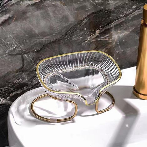 Porte-savon Auto-Égouttant - Plastique Non Poreux - Pour Salle De Bains Cuisine - Dimensions 15x10x7 Cm - 1 Pièce (1/5)