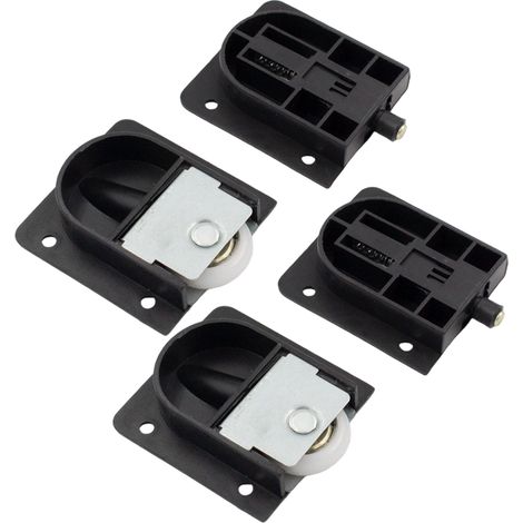 Garde-robe/roulettes pour porte coulissante de placard (2emballages individuels (1/5)