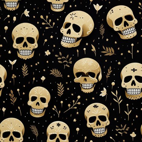 Tela decorativa para exteriores Oxford - Motivo de calavera I DX4600 (1/5)