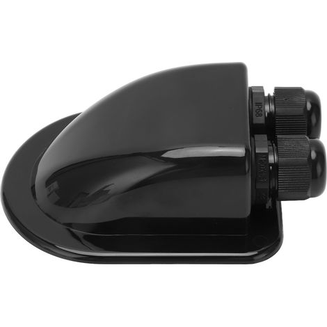 Presse-étoupe solaire à double entrée de câble IP68 étanche, boîtier de montage en ABS noir, accessoire pour camping-car et yacht (1/5)