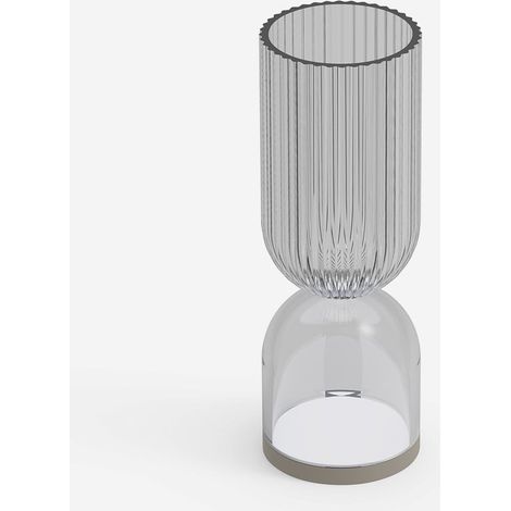 Lampada da tavolo LED ricaricabile in policarbonato Alba A - Grigio (1/5)