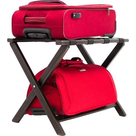Portavaligie grande Jumbo  Wengé porta abito stiracalzoni indossatore legno servo muto pieghevole appendiabiti per camera da letto vestiti gruccia svuota tasche