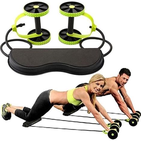 PLANCHE ABDO/APPAREIL ABDO, Roue Abdominale Rallye Multifonction Traction Corde Roue Abdominale-Fitness à la maison (1/4)
