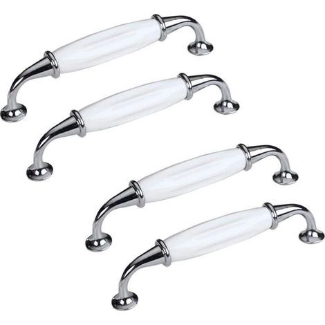Bouton de meuble Lot De 4, Boutons De Meubles Bouton De Porte En Céramique Poignée En Porcelaine Meuble Accessoire Décoration Pour Tiroir Porte Meuble Placard Distance De Trou 128mm (1/5)