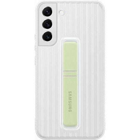 Funda protectora con soporte para Samsung Galaxy S22 Plus, color blanco. (1/3)