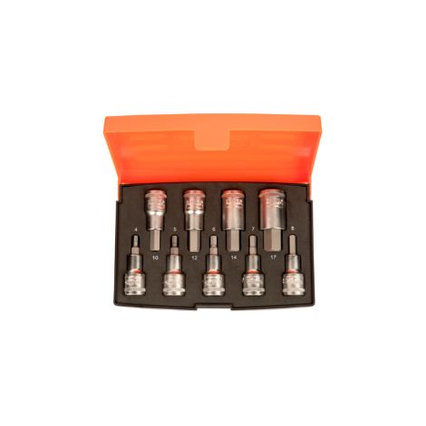 Juego 9 vasos con punta hexagonal