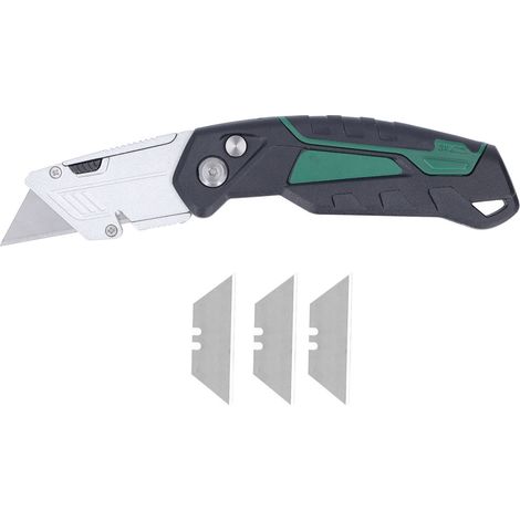 Couteau utilitaire pliable en acier haute dureté, manche plastique portable, coupe-papier pliant robuste