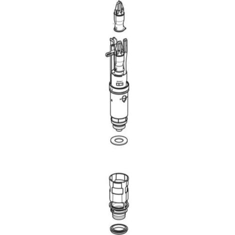 Geberit – Robinet de vidange pour réservoirs encastrés Kappa – Mécanisme de chasse d'eau – Vanne de vidange – Longueur adaptée