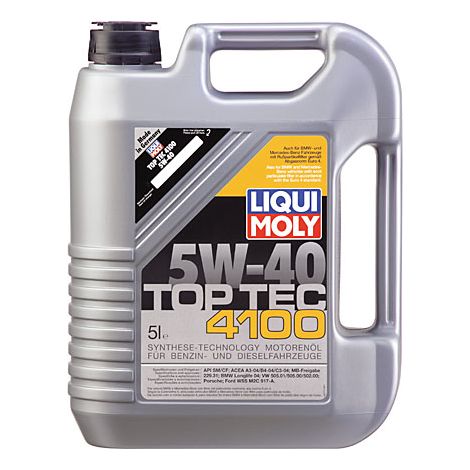 HUILE LIQUI MOLY 5W40 1L TOP TEC 4100 / FAP/DPF / 502.00 505.00 505.01 / 229.31 / LL-04 / WSS-M2C 917-A