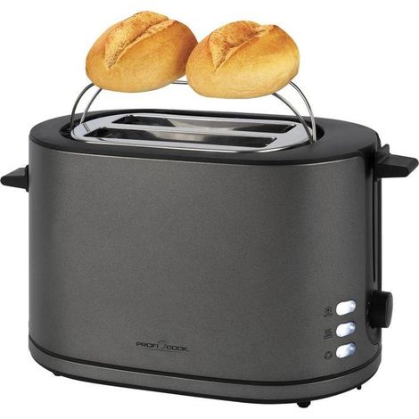 Toaster profi cook Compact graphite 800 950W Edelstahl