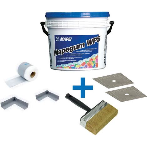 Mapei – Kit Deluxe Mapegum WPS 6m² – Imperméabilisant liquide 5 kg – Pour douches et zones humides – Application rapide et facile