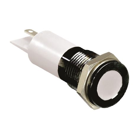 Voyant LED lumineux Blanc RS PRO, dia. 14mm, 12V c.c., IP67 ( Prix pour 1 )