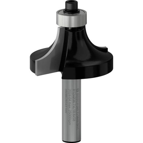 Bosch Accessories 2608628343 Frese per arrotondare Metallo temprato Lunghezza 60 mm Diametro albero 8 mm (1/4)
