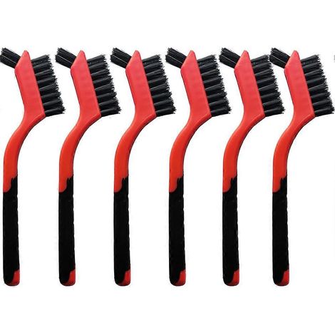 Brosses de nettoyage en nylon - Brosse barbecue à poils anti-rayures pour surfaces délicates et tâches quotidiennes avec mini tête (1/5)