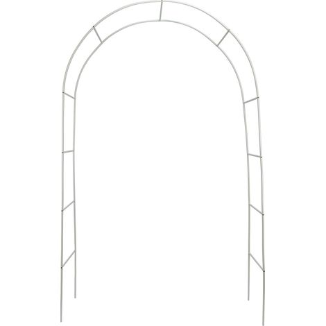 Treillis en fer blanc pour plantes grimpantes, support de jardin pour concombres et tomates. (1/5)