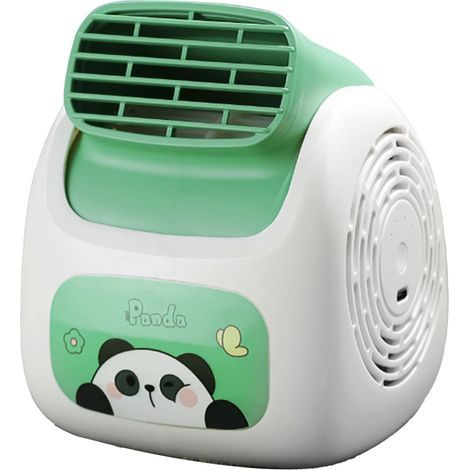 Ortviai Ventilateur de bureau sans pale en forme de panda, 3 vitesses, rechargeable USB, silencieux – pour bureau et chambre (1/5)