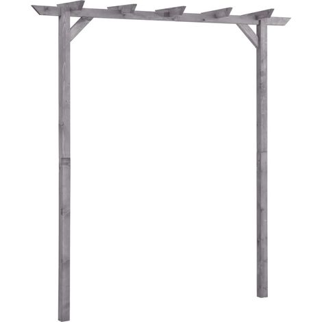 Garten-Pergola Grau 200x40x205 cm Imprägniertes Kiefernholz