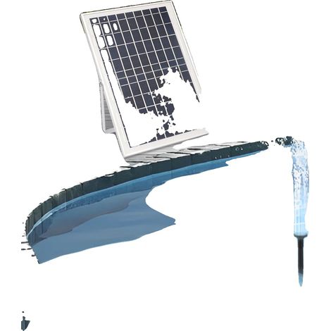 Pompe à Flux Solaire, Débit Efficace de 1000L/h, Étanche IP68, Hauteur d'Eau Réglable (1/5)