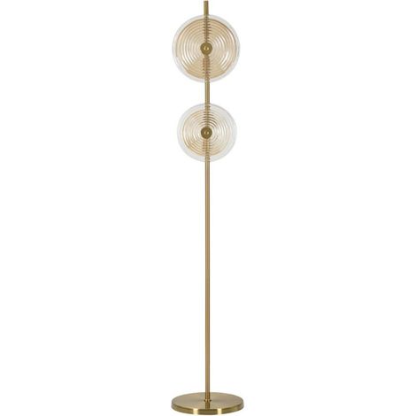 Lampada da Terra Venice in vetro e ottone CM Ø30x170