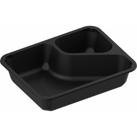 Fiambreras de PP lisas negras, de dos compartimentos, tipo Colt  800/200 ml  80 uds.  MAPTIPACK  Guillin Polska (1/3)
