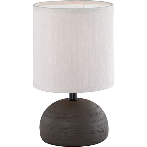 Lampada tavolo da Interno E14 in Ceramica Marrone