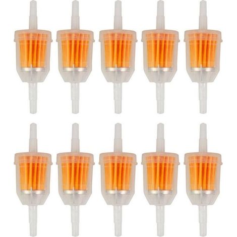 10 Filtre à carburant, plastique et métal, 6mm ou 8mm, pour tondeuse et petit moteur, usage jardin (1/4)