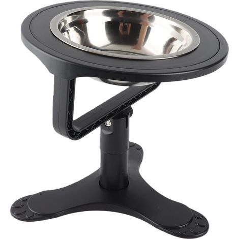 Gamelle surélevée pour chat, hauteur réglable, prévient la fatigue cervicale gamelle surélevée inclinable et robuste pour petits animaux de compagnie. (1/5)