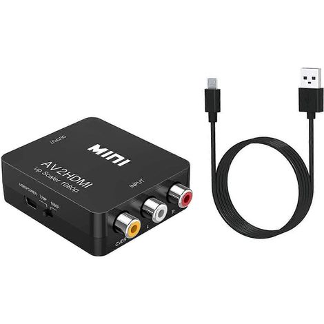 Convertisseur AV vers AV, mini convertisseur vidéo CVBS 1080P (1/5)