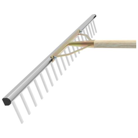Râteau en métal léger 16 dents de 10 cm de largeur 63 cm avec tête pivotante (Par 10) (1/3)