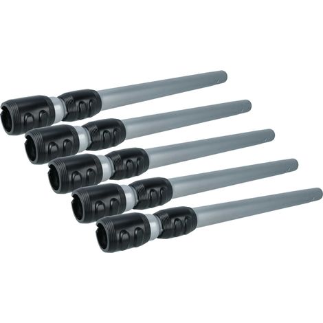 vhbw 5x Staubsaugerohr kompatibel mit Philips PerformerPro FC9195/01, FC9197/91 Staubsauger - 35 mm Anschluss, 56 - 86,5cm Schwarz Silber