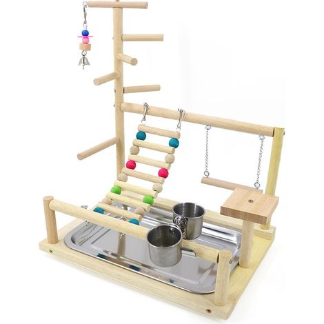 Perchoir pour perroquets - Balançoire interactive, échelle d'escalade et centre d'activités ludiques pour oiseaux (1/5)