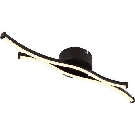 Globo - plafón - BOYD - negro - metal - LED - 67336-12