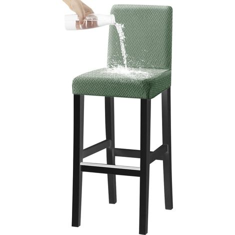 Barhockerbezug Bohnengrün, dehnbar, abnehmbar, wasserdicht, 1er-Set (1/5)