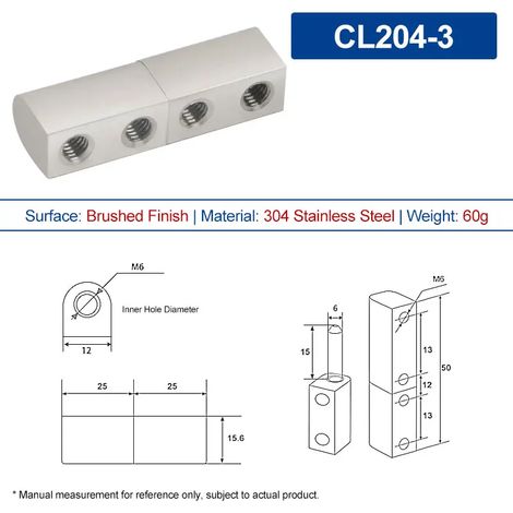 (CL204-3-BXG-LS-2PCS) Charnière détachable mère-enfant pour porte de boîte de distribution d'armoires industrielles, axe de charnière en alliage de zinc (1/5)