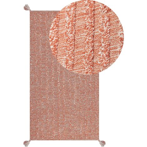 Teppich MUGLA Orange 80 x 150 cm Baumwolle