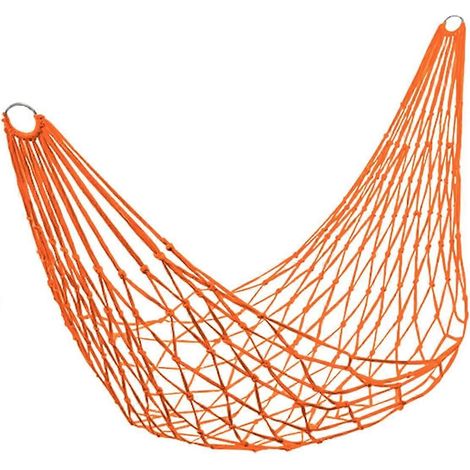 Hamac de voyage, hamac de camping en nylon avec attache pour jardin ou plage, orange (1/5)