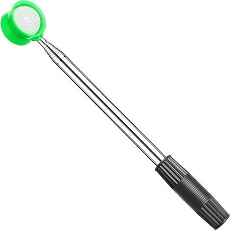 Golf Ball Recovery Scoop, Telescopic Stainless Steel Golf Ball Catcher for Easy Water Recovery (Green, 9ft) (1/4)