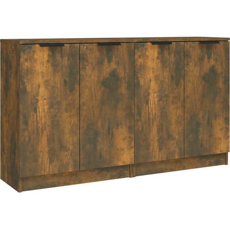 Maison Exclusive - Credenze 2 pz Rovere Fumo 60x30x70 cm in Legno Multistrato (1/5)