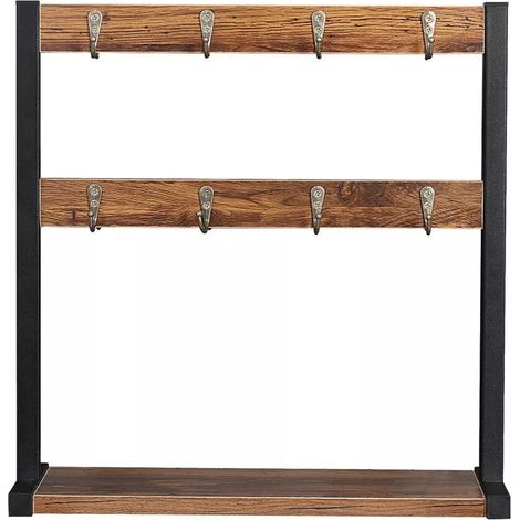Porte-tasses en bois, étagère de présentation pour tasses à café, support rotatif à double niveau (1/5)