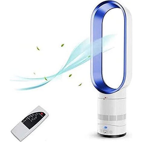 16-Zoll-Turmventilator ohne Rotorblätter – Timer (0,5 bis 2 Stunden) – Geräuschpegel: 48 dB – Inklusive Fernbedienung – 90°-Oszillation (1/5)