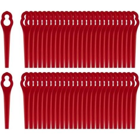 Lot de 100 Lames de Rechange Universelles pour Coupe-Bordure Électrique Lames en Plastique Résistantes- (1/4)