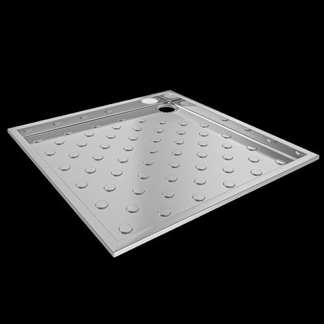KWC Duschwanne, CAMPUS, Edelstahl, 900x59x900 mm, Bodenmontage (1/2)