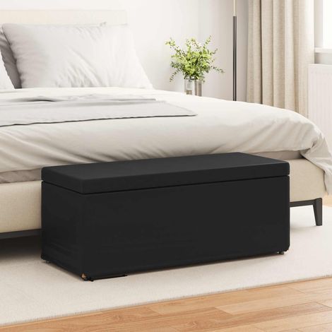 vidaXL Stool Black 101 x 41 x 40 cm Faux Leather and Engineered Wood