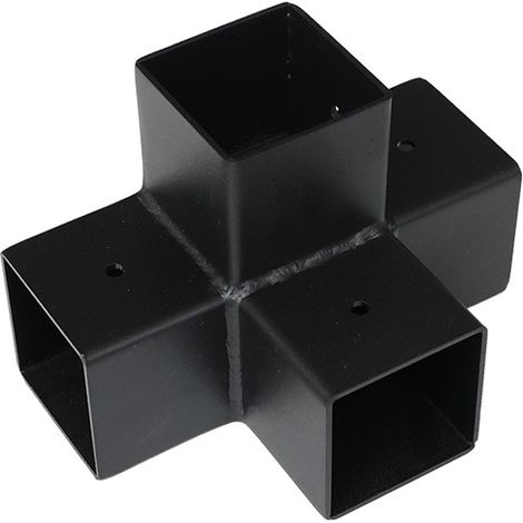 Connecteur 4D angle 90° pour poteau bois, H.9 x P.9 cm