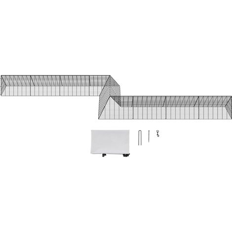 Mophorn Túneles para gallinas, 287 x 78,7 x 24,2 pulgadas (largo x ancho x alto), túneles para gallinas portátiles para exteriores con marcos de esquina, 2 juegos, ideales para gallinas, patos (1/5)