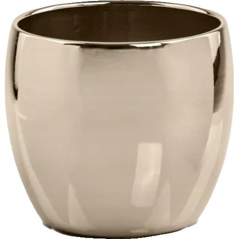 Vase en céramique, design rond, style moderne, Champagne Doré (1/2)
