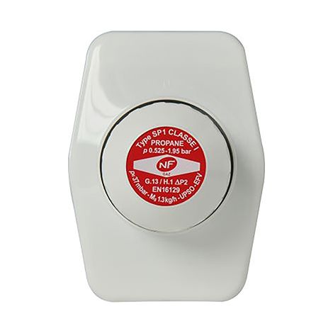 DIPRA - Robinet à sécurité détendeur déclencheur pour deuxième détente 1,3kg/h Propane 3kg - 1,3 kg/h 37 mbar - Certifié NF