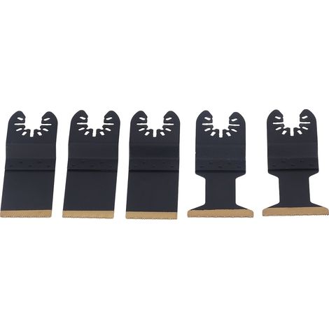 Set mit 5 professionellen, universellen, titanbeschichteten Oszillationssägeblättern zum Metallschneiden (1/5)